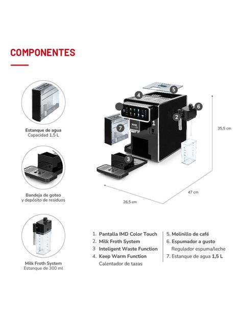 Cafetera Espresso Automática SupremaKaffee TH-175DEML-1
