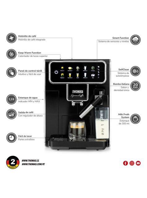 Cafetera Espresso Automática SupremaKaffee TH-175DEML-2