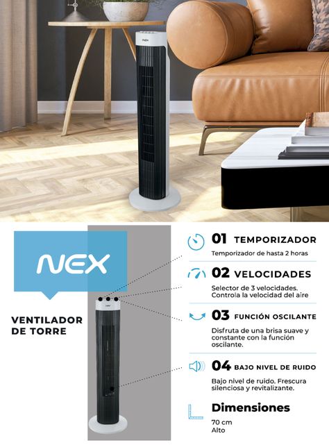 Ventilador Torre 44" 35W TWF4500-6