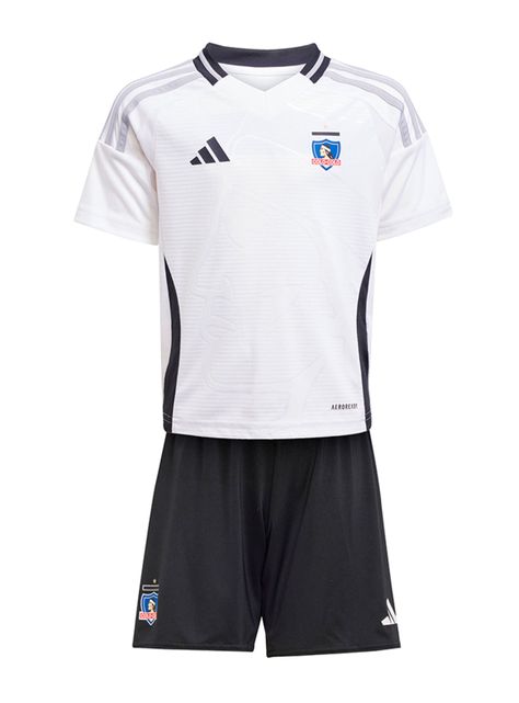 Conjunto de Fútbol Camiseta -Short Jr Local Colo Colo 2025-2