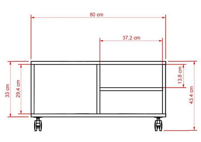 Mesa TuHome de Centro Classic 80x50x43 cm TuHome-2