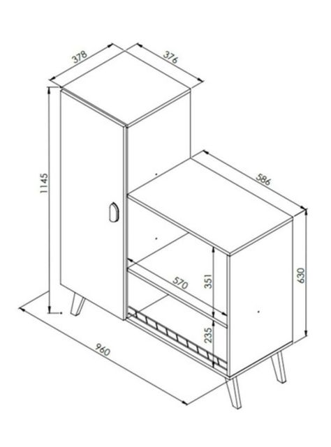 Mueble Frutero para Horno Xangai Blanco-1