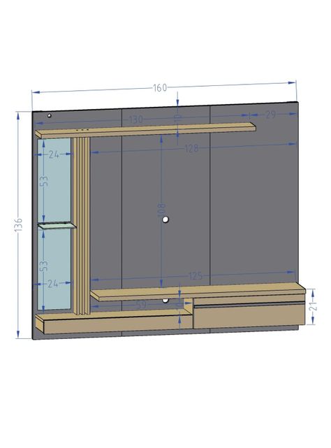 Panel Rack Tv 55" Denver-1