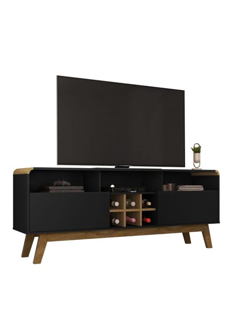 Rack Hoga TV 65" Larimar Negro Canela-2