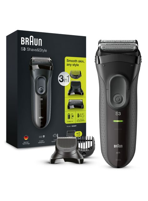 Afeitadora S3 Shave & Style 3000BT Black/Grey Box-1