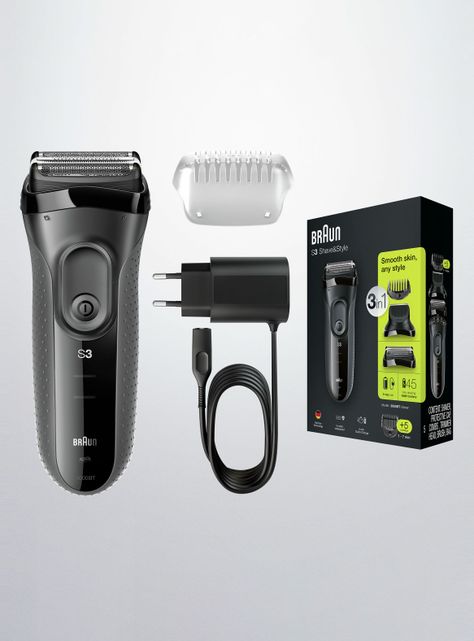 Afeitadora S3 Shave & Style 3000BT Black/Grey Box-7