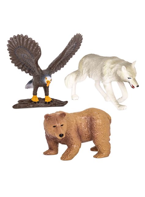 Terra Animales del Bosque Lobo águila y Oso Caramba-0