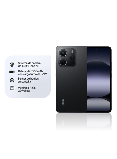 Smartphone Redmi Note 14 256GB 6.6" Liberado Negro-2