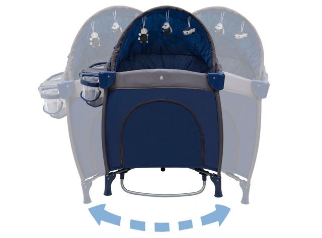 Cuna Corral Con Mudador Pack & Play Traveler Azul Bebesit-3
