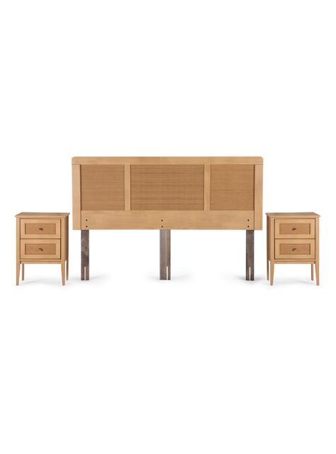 Set Muebles Dormitorio Charles: Respaldo King + Veladores-0