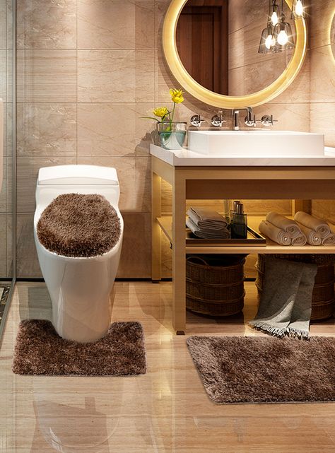 Piso Modalfo de Baño 50 x 75 cm Bañomi Café-2