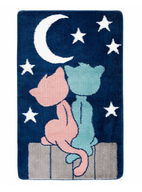 Alfombra Infantil 100 x 160 cm Kids Azul Marino-0