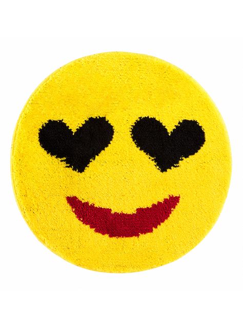 Alfombra Infantil 67 x 67 cm Emoji Sonrisa Amarillo-0