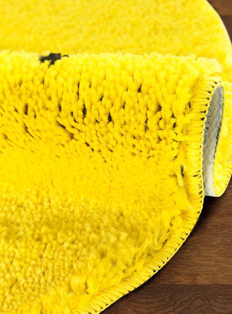 Alfombra Infantil 67 x 67 cm Emoji Guiño Amarillo-1