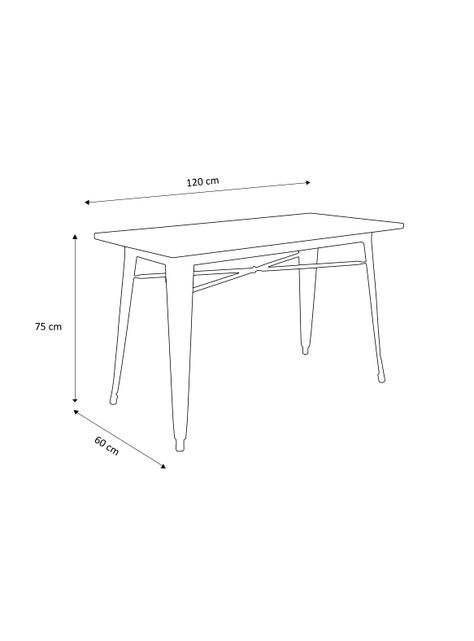 Mesa de Comedor Tolix 120x60 cm-1