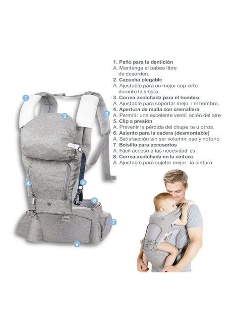 Porta Bebé Cy019 Beige-5