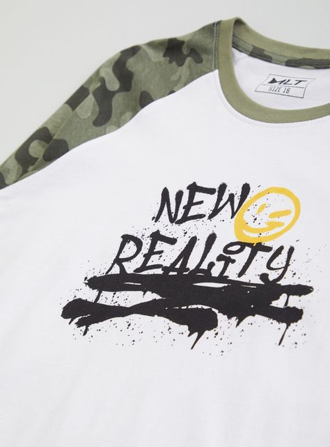 Polera Manga Raglan Bicolor New Estampado-3