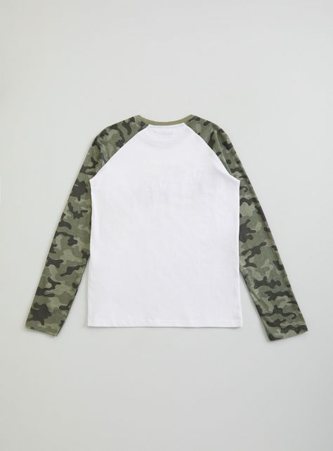 Polera Manga Raglan Bicolor New Estampado-2