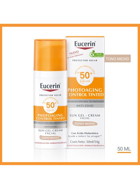 Protector Solar FPS50+ 50 ml Sun Photoaging Control Tinted Facial Tono Medio-2