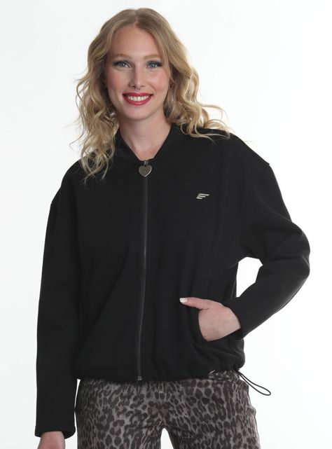 Polerón Bomber Full Zipper Bonded Piqué-0