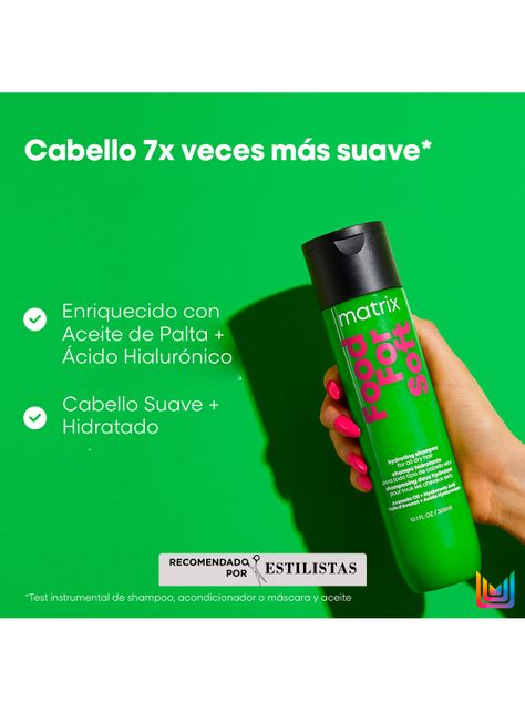 Set Shampoo 300 ml + Acondicionador 300ml Hidratación Cabello Seco Food For Soft Matrix-2