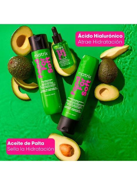 Set Shampoo 300 ml + Acondicionador 300ml Hidratación Cabello Seco Food For Soft Matrix-5
