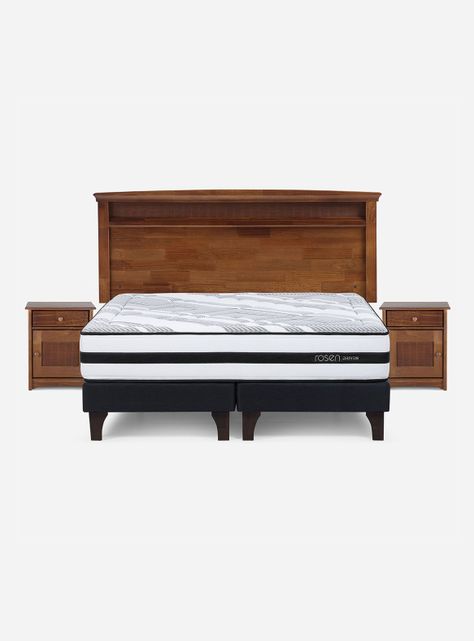 Cama Europea Driven 2 Plazas Base Dividida + Set de Muebles Veneto-1