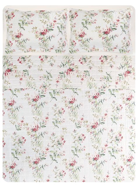 Quilt Sarah Miller 2 Plazas Floreado-3