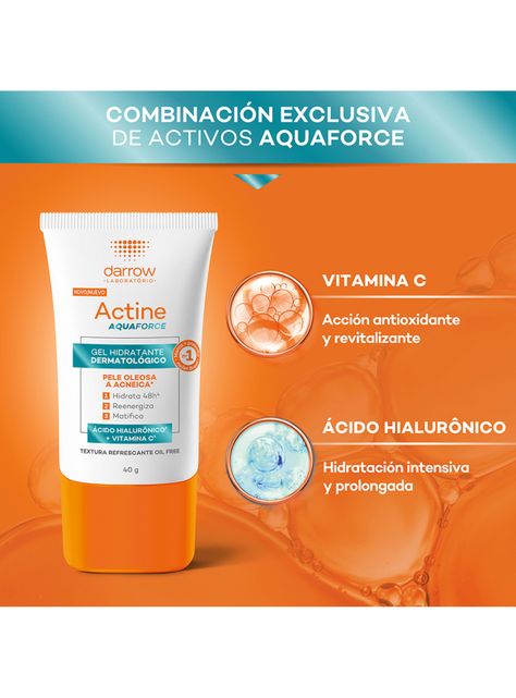 Actine AquaForce Gel Hidratante Dermatológico 40ml-2