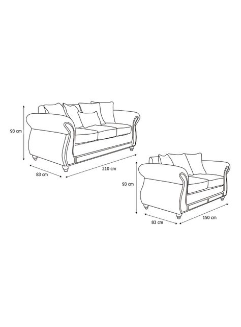 Juego Living Violeta Felpa 3.2 Cuerpos-1
