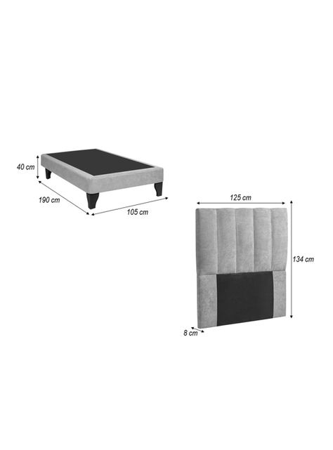 Respaldo + Base 1.5 Plazas Monza Beige-1