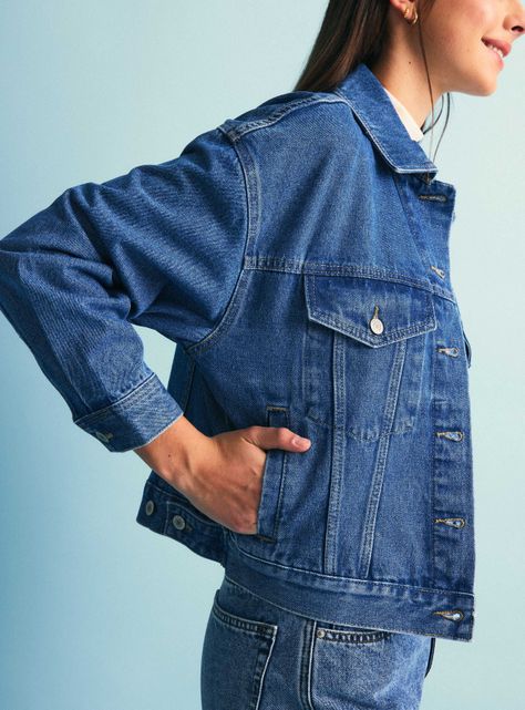Chaqueta Denim Oversized con Roturas-3