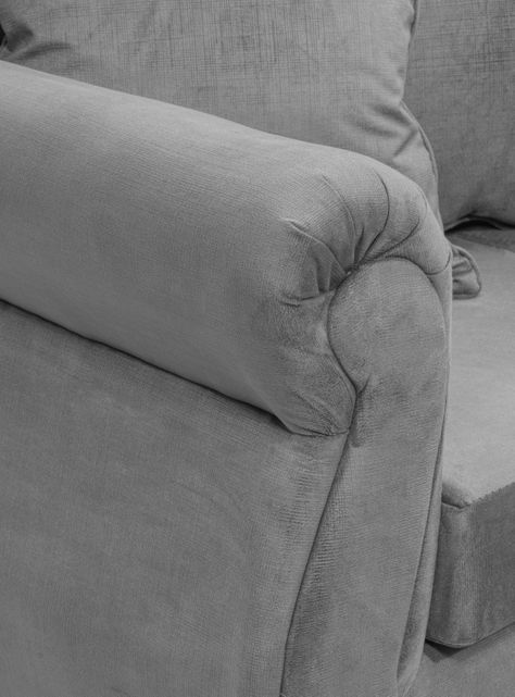 Sofá Violeta Felpa Gris 3 Cuerpos-3