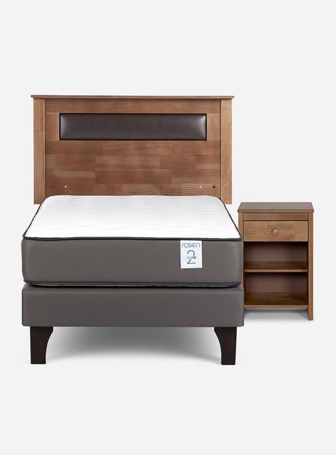 Cama Europea New Style 2 Plus 1.5 Plazas + Set Muebles Ferrara-1