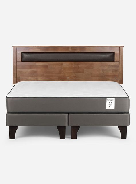 Cama Europea New Style 2 Plus King + Respaldo Ferrara-1