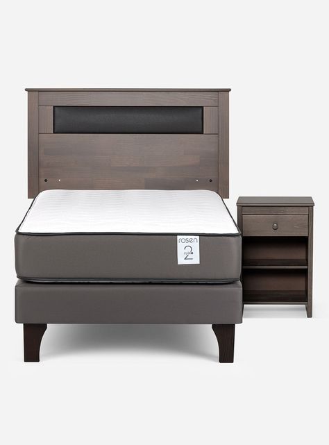 Cama Europea New Style 2 Plus 1.5 Plazas + Set de Muebles Ferrara-1