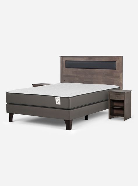 Cama Europea New Style 2 Plus 2 Plazas + Set de Muebles Ferrara-0