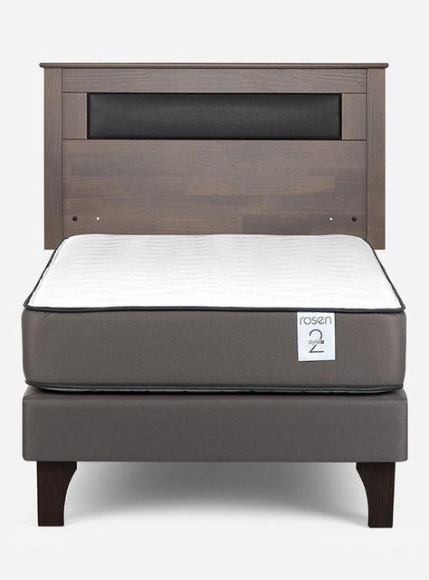 Cama Europea New Style 2 Plus 1.5 Plazas + Respaldo Ferrara-1