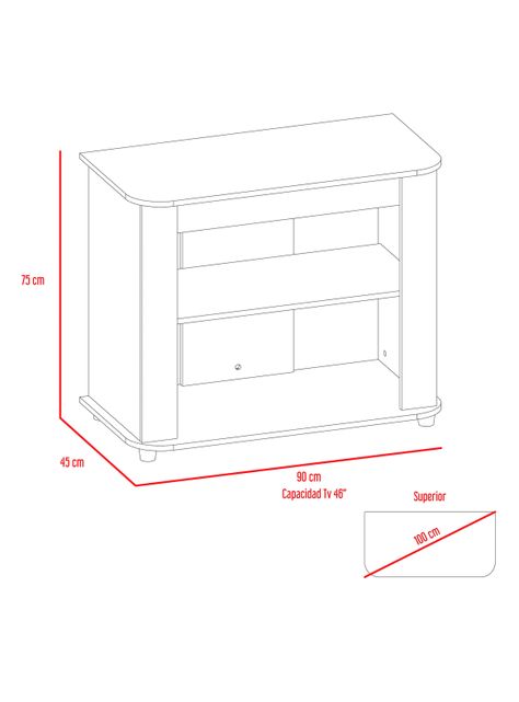 Rack TV 40" Maorí Rovere-1