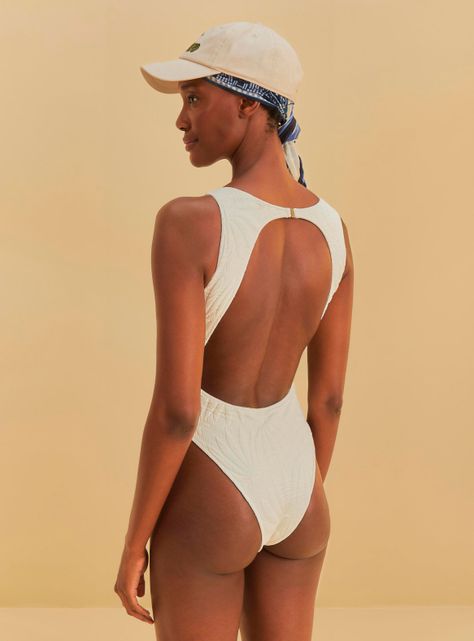 Traje de Baño con Escote en Espalda-1