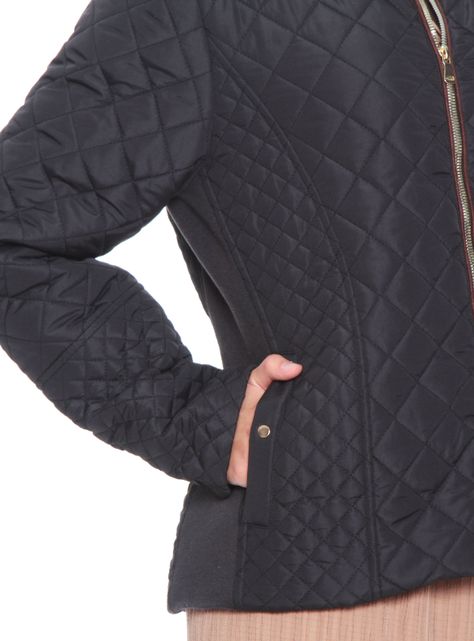 Parka Manga Larga Cuello Mao Bolsillo Ojal y Rib-2