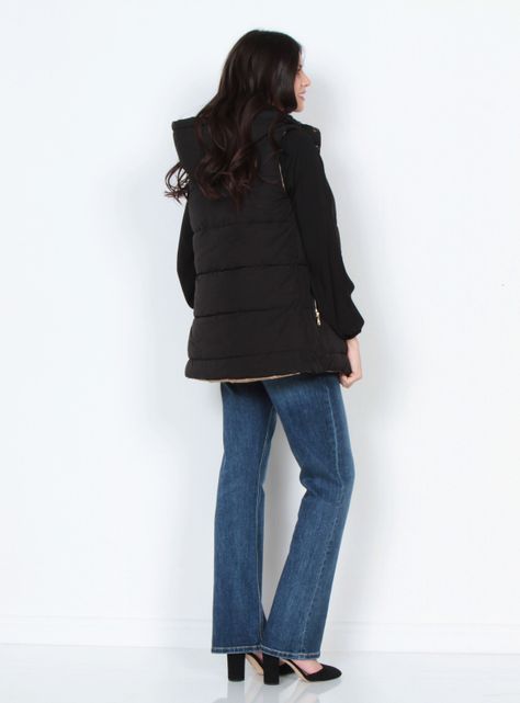 Parka sin Manga Reversible con Capucha-4