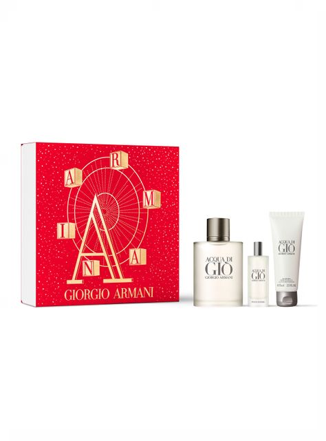 Set Perfume Armani Holiday Acqua di Gio EDT Hombres 100 ml + EDT 15 ml + Gel de ducha 75 ml-1