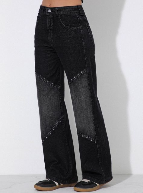 Pantalón Cortes Tachas-2