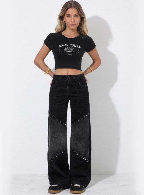 Pantalón Cortes Tachas-3