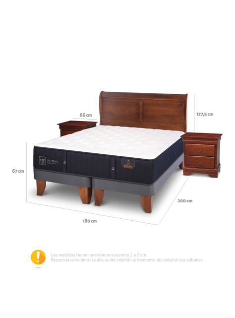 Cama Europea Premium King Miro + Set Muebles-1