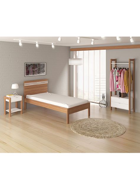 Cama Tradicional 1 Plaza MDP Diseño L. Horizontal-3