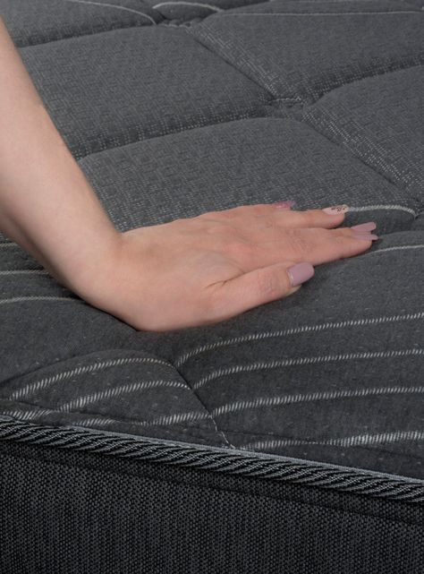 Cama Europea Black 2 Plazas 150 x 200 cm + Respaldo Modern Gráfito-2