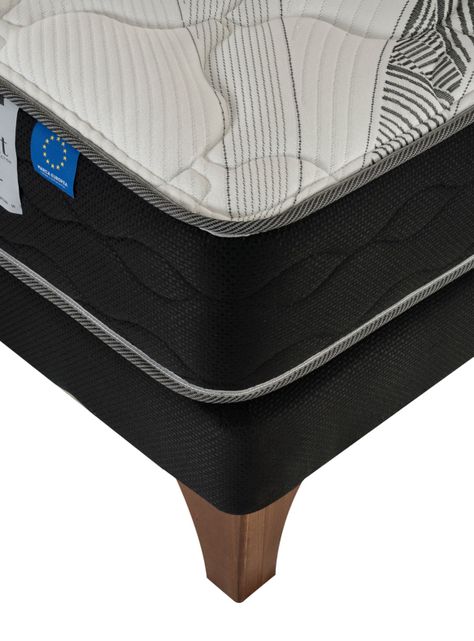 Cama Europea One 2 Plazas 150 x 200 cm + Respaldo Modern Grafito-3