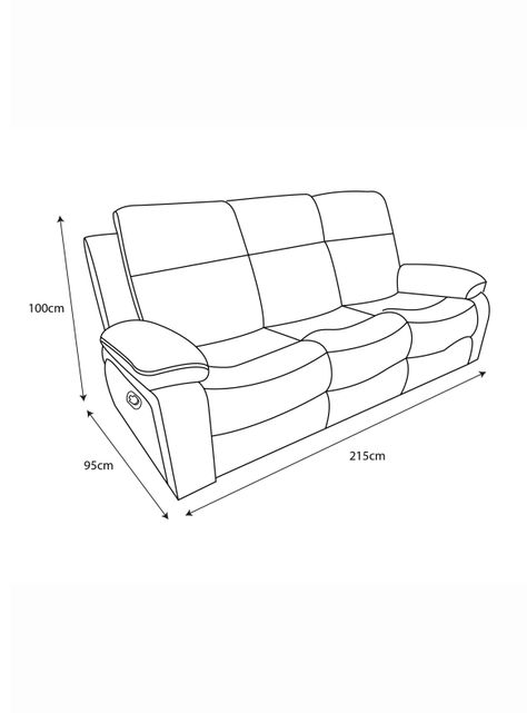 Reclinable 3 Cuerpos Brunei Tela Mix-1